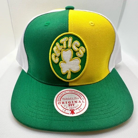 Boston Celtics Mitchell & Ness Pinwheel Limited Snapback Adult Hat - Picture 9 of 9